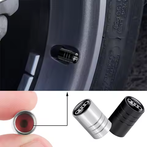 4pcs Aluminum Alloy Styling Car Wheel Tire Air Valve Caps Valve Cap For Audi Sline A1 A2 B3 S4 A4L A