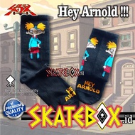 HITAM KATUN Skatebox Hey Arnold Cartoon Socks Animation Socks Cotton Socks Black Socks Adult Socks