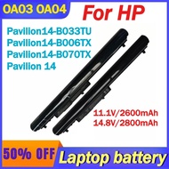 11.1V/2600mAh 14.8V/2800mAh OA03 OA04 Battery for HP Pavilion 14 Pavilion14-B033TU B006TX B070TX B01