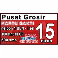 50 pcs KARTU SAKTI TELKOMSEL COMBO 15 GB