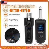 2.4Ghz Wireless Transmitter Receiver Microphone System XLR Adapter Transmitter for Dynamic Mic Mixer
