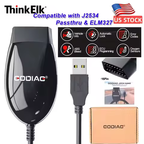 GODIAG GD101 GD 101 J2534 Compatible with J2534 Passthru & ELM327 Diagnose J1979 Compatible Vehicles