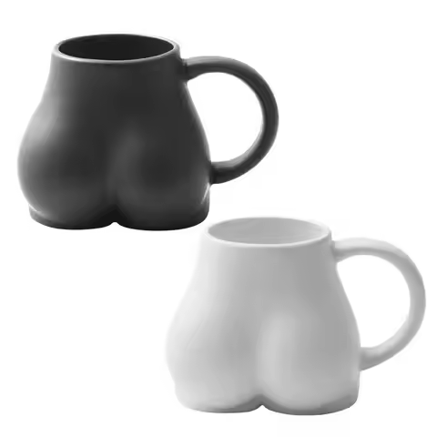 Ceramic Butt Mug Butt Mug Coffee Cup Funny Tea Cup 300ml Butt Ceramic Coffee Mug Buttock Mug Cup for