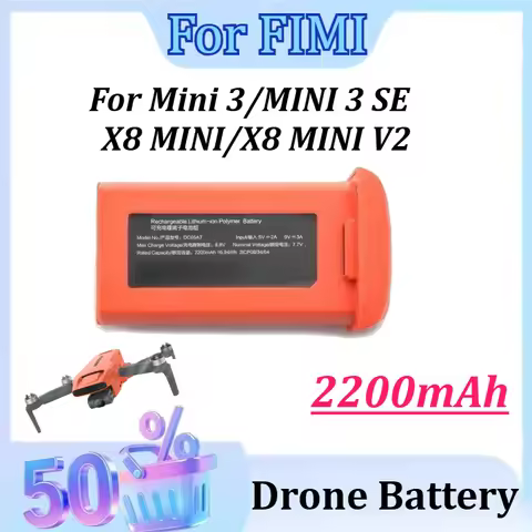 2200mAh New Intelligent Flight Battery for FIMI Mini 3 / 3 SE / X8 / X8 V2 Rechargeable Drone Lipo-B