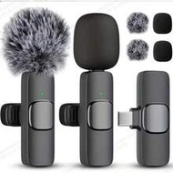 Professional Wireless Lavalier Microphone, Clip-On Microphone Compatible With IPhone/Android/USB-C, 