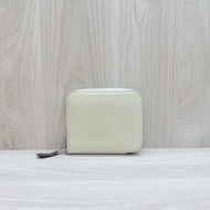 Hermes 奶油白拚內裏粉紫色Epsom皮絲巾短夾