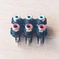 4 Hole RCA Connector – 2x2 RCA Panel Socket