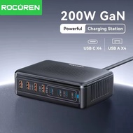 Rocoren 100W/ 200W GaN Charger Multi-Ports Universal Wall Desktop Fast Charging Station Dock Power A