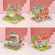 HELLO_Educational Toys 3D Puzzle DIY Jigsaw Children's Toys Jigsaw Puzzle/ 3D Paper House Puzzle 3D 
