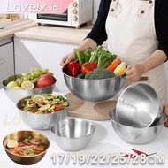 Stainless Steel Bowl 17-28cm - Super Mixing Bowl in the/ Measuring Mixing Basin Anti-Rust/, Easy to 