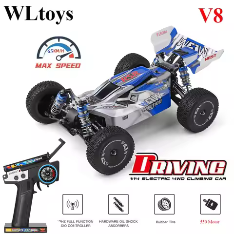 WLtoys 144011-V8（144001 Upgraded) 2.4G RC Car 65KM/H 550 Motor 4WD High Speed Off-Road Drift RC Toys