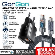 GORGON Charger Type C to Type C GAN 33 Watt Transparent Digital Display Cable Type C to Type C 100 W