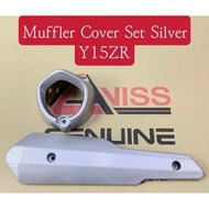 MUFFLER PROTECTOR YAMAHA Y15 Y15R MUFFLER COVER PROTECTOR EXHAUST EXCITER VIETNAM SILVER  + END CAP 