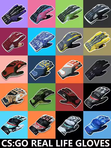 CSGO Gloves Multiple Series One Pair CS GO Game Real Life Specialist Sport Moto Gloves IRL Cosplay S