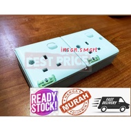 (Siap Wiring) Extension socket / Trailing Socket Base Double Socket 13A (2 nos)