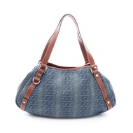 【二手】Gucci GUCCI Abbey GG帆布單肩包 130736 牛仔藍/ブラウンAbbey托特包 女士二手 B