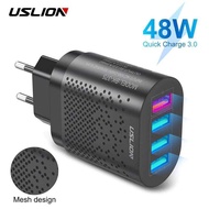 Uslion Quick Charge 3.0 48W 4-Port Charger (Qualcomm Certified) Charger Head *