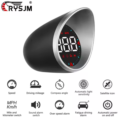 G5 GPS Speedometer HUD Head Up Display Digital Dashboard Compass MPH KMH Compass Speed Meter With Ov