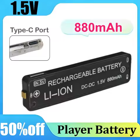 Chewing Gum Battery Type-C Rechargeable 15.V 880mAh/1500mAh for Sony Walkman High Capacity DIY Lithi