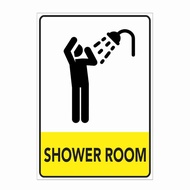 SIGNAGE - SHOWER ROOM - PVC PLASTIC MATERIAL SIGNAGE