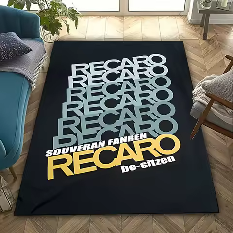13 Styles R-Recaro Logo Pattern Printed Rug for Living Room, Bedroom, Office, Large Area,Stain Resis