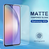 กระจกอย่างหนา Matte สำหรับ Samsung Galaxy A34 A54 A24 A14 5G A04e A04S A04 A73 A53 A33 A23 A32 A13 A03 A03s ฟิล์ม Ptotector แบบเต็มหน้าจอ