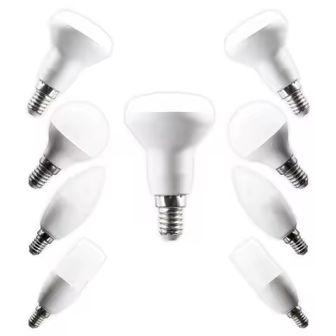 8pcs Hight Lifespan E14 LED Bulb Lamps G45 C37 T37 R50 3W 6W 7W 9W AC220V-240V No Flicker RA80+ Ligh