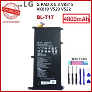 100% Genuine BL-T17 BLT17 For LG G PAD X 8.3 VK815 VK810 V520 V522 4800mAh Mobile one In Stock New Baeries With Gift Too