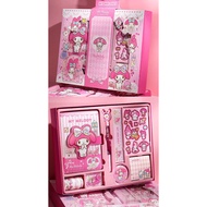 WY 【Shop Hot Sales】Sanrio Handbook Melody Stationery Set Handbook Gift Box Childrens Girl Gifts Stic
