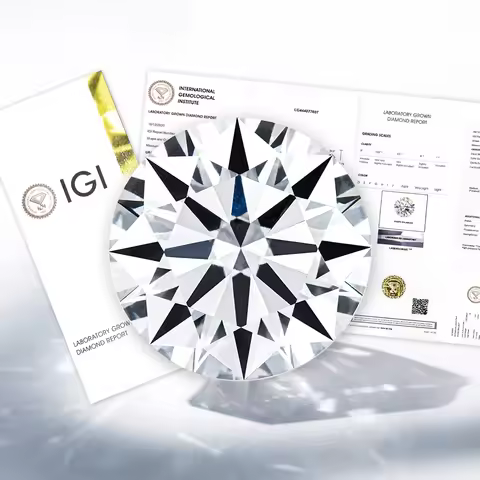 With IGI certificate Round Lab Grown Diamonds 1ct 1.5ct 2ct 2.5ct 3ct 5ct CVD HPHT Laboratory Diamon