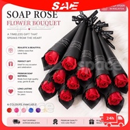 Soap Red Rose  Artificial Flower  Mothers Day Fathers Day Bouquet Gift Bunga Hiasan Ruang Tamu假花束