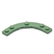 COOLPON|This Is LEGO Parts Sand Green Plate Round 5x5 Corner 1/4 Arc 80015
