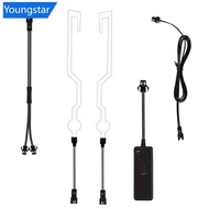 【FY】  2Pcs Motorcycle Helmet LED Light Kit Helmet Night Riding Signal Flashing Stripe Bar Sticker M6