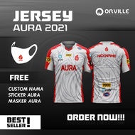 AURA ESPORT GAMING JERSEY 2021 FREE NICKNAME/ FREE MASK & STICKER/