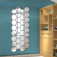 DIY Home Decor Glass Mirror Tiles Wall Sticker Self Adhesive Set 12/24/36 pieces