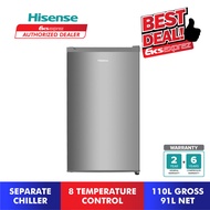 Hisense Single Door Fridge / Refrigerator / Peti Sejuk 1 Pintu (110L) RR120D4AGN