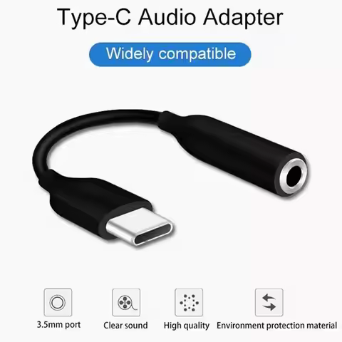 Universal Type C To 3.5 mm Aux Adapter Audio Earphones Cable Converter For Wired Headphones for Sams