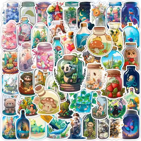 10/30/50PCS Cartoon World Children's PVC Sticker Aesthetic Decoration Scrapbooking Korean Stationery