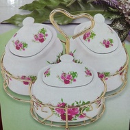 7pcs euro style condiment with rack