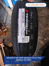 205/65R15 94S A300 Yokohama Tire w/ Free Stainless Tire Valve