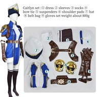 Game Caitlyn Kiramman Cospaly Costumes Suit for Arcane Policewoman Officer Uniform Outfits Carnival 