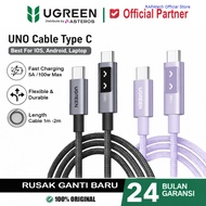 UGREEN UNO Charger Cable Type C to Type C Fast Charging 100w LED Display Emoji 35501 65092 Original