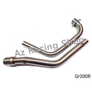 Exhaust Pipe Modified Neck Gpx Demon Gr200R Stainless Steel (2 Valves) 2-Inch