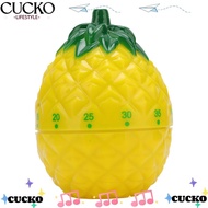 CUCKO Mechanical Kitchen Timer, Mini 6.4x6.4x8.7cm Cartoon Timer, Kitchen Supply 60 Minutes Pineappl