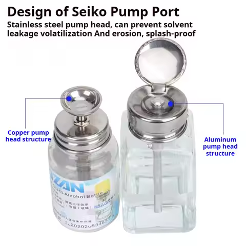 Press Type Glass Alcohol Empty Bottle with Copper Core Anti-corrosion and Anti-Static Solution Dispe