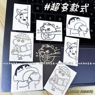 SGLink Cute Cartoon Crayon Shin-Chan Metal Sticker Big Big Wolf Sticker Mobile Phone Decoration Stic