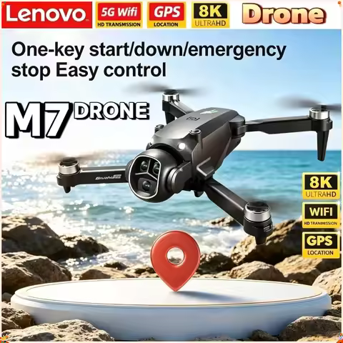 Lenovo M7 RC Drone HD Dual 5G Camera 8K Professional Aerial Photography Quadcopter Portable Foldable