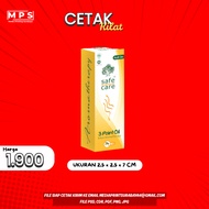 CUSTOM PACKAGING BOX PRINTING SIZE 2.5 X 2.5 X 7CM