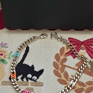 車銀優同款CHANEL彩色Logo頸鏈（淡金色）