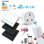 EWeLink 16A Wifi Smart Socket UK Plug Smart Switch Wireless Switch Support eWeLink App Support Alexa